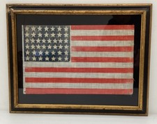 Antique 44 Star Flag circa: 1891,  Conservation Framed picture
