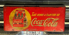 Coca-Cola Red/Yellow/White Metal Sign Paper Bag Holder picture