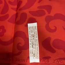 VTG Reflection by Fudge  KEY WEST HAND PRINT FABRICS Lilly 2 yards 4”red OOP picture