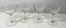 Vintage Glassware 4 Vine Leaf Design Champagne Pedestal Glasses Wedding Party #1 picture