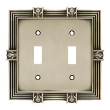 (5 Pack) Pineapple Double Switch Plate - Brushed Satin Pewter (64460) picture