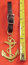 Vintage Brass Ship Anchor Rope 1 1/2 in wd 2 1/4 ht  Pocket Watch Fob KeyChain  picture