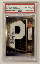 2009 UD Exqusite Movie Icons Charlie Sheen Auto LETTER 
