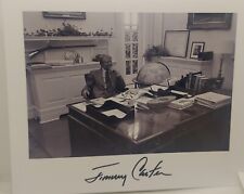President Jimmy Carter Signed  Oval Office Full Signature 8x10 Photo picture