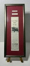 1939 United Airlines DC-3 Mainliner Framed Ad New Yorker Vintage Aviation picture
