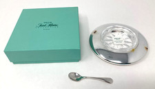 Ercuis Saint Hilaire Individual Butter Dish with Spoon Handmade France in Box picture