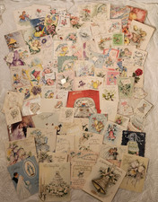 VTG 1940s & 50s Wedding & Wedding Shower Cards - Huge Lot / Scrapbooking picture