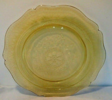 Federal Patrician Spoke Pattern Amber Depression Glass Plate 11