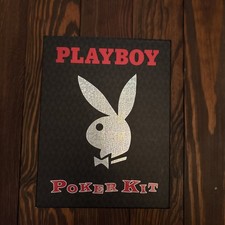 Playboy Poker Kit BOXED Set 2 Decks Chips Guide Book NEW Old Stock SEALED VTG picture
