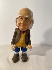 Vintage BEN FRANKLIN Vinyl Claymation COIN Bank Will Vinton Moveable Head picture