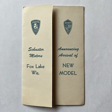 1947 SHUSTER MOTORS PLYMOUTH DESOTO ADVERTISING BROCHURE FOX LAKE WISCONSIN picture