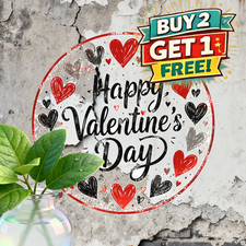 Happy Valentines Day Romantic Hearts Celebration Metal Plaque Retro Tin Sign picture