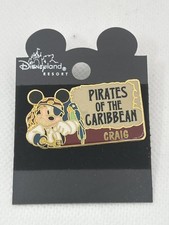 Disney Pirates of the Caribbean Name Pin CRAIG Disneyland Resort Mickey picture