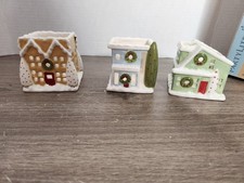 PartyLite Village Square Tealight Trio Set Retired Xmas P91243  picture