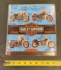 Harley Davidson Motorcycle Magnets Set of 4 Blue Q MG690 New Sealed USA picture