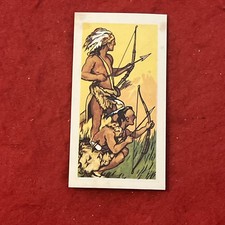 1961 Mills “Warriors Through The Years” REDSKIN WARRIOR Tobacco Card #3   EX-NM picture