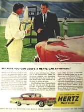 1958 Chevrolet Impala Jack Kramer HERTZ Original Print Ad 8.5 x 11