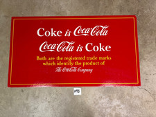 Coca Cola CARDBOARD NOS Advertsing Sign - Very BRIGHT picture