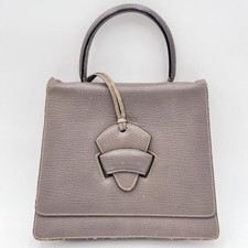 LOEWE Barcelona 2Way Leather Handbag Greige Gold Hardware Shoulder Bag (Ages 14+ picture