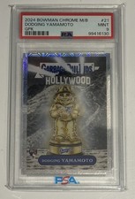 2024 DODGING YAMAMOTO Bowman Chrome Yoshinobu Garbage Pail Kids RC ROOKIE GPK picture