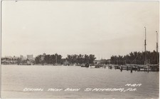 Florida FL Real Photo RPPC Postcard c1940s ST PETERSBURG Central Yacht Basin picture