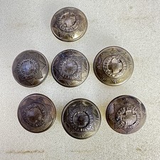 Vtg British Indian Army Unattached Officers GRI 19mm Lot 7 Buttons Ltd Bham picture