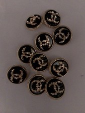 Lot Of ten 20 Mm Designer Cc Vintage Button Gold  Tone Chanel 10 BUTTONS picture