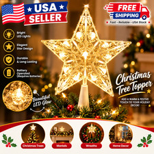 Christmas Tree Topper Star Warm White Light Christmas Tree Decor for Christmas picture