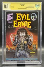 EVIL ERNIE #1  1991 CBCS 9.0 SIGNED BY PULIDO & HUGHES 2x Signed  picture