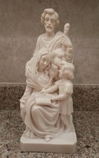 Vintage Roman Inc. Italy Alabaster Holy Family Figurine Statue by L. Toni 6.5