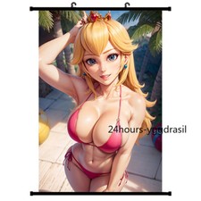Art Poster Princess Peach Summer Wall Scroll HD Painting Decor 60x90cm picture