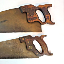 Disston Handsaw Saw Wood Handle Vintage PHILA and USA Medallions 1917 - 1940 picture