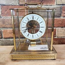 Vintage Seth Thomas Brass Glass Skeleton Carriage Mantel Clock #0792-000 Germany picture
