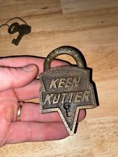 Keen Kutter BlackSmith Padlock Keys Lock Set Lot Patina Metal Collector GIFT picture