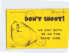 Postcard Dont Shoot We May Both Be On The Side Pot Shots Comic Art Print picture