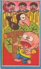 Vintage Japanese Menko Card Boy Crow Kids Atomic Bomb Hand Game picture