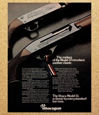 Ithaca Model 51 Shotgun Featherlight Deerslayer - Magazine Print Ads Poster 1972 picture