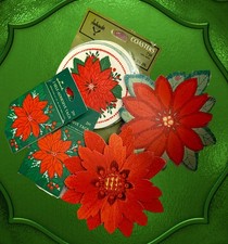 Vintage Hallmark Christmas Lot Gift Tags Topper Coasters Ornament Nostalgia NOS picture