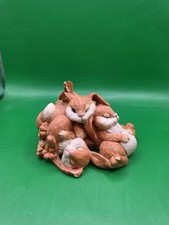Vintage 1998 Enesco Bunch O’ Bunnies Sleeping Rabbits Figurine #477788 Easter picture