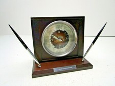 Bulova B-7231 Executive World Clock and Pen Holder, original packaging, Pristine picture