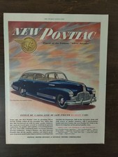 Pontiac Streamliner Sedan Magazine Print Advertisement 1946 picture