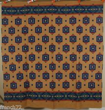 GORGEOUS Vintage 30's Esmond Mills Camp Blanket ~NICE COLORS & INDIAN DESIGN picture