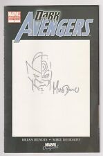 Dark Avengers #1 Blank Cover 1st Iron Patriot Signed Sketched Mike Deodato w/COA picture
