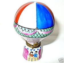 LIMOGES FRANCE BOX ~ CHAMART ~ HOT AIR BALLOON ~ PEINT MAIN picture