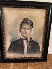 Civil War Crayon Portrait Union Soldier In Period Era Frame picture