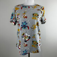 Disney 100 Women's  T-Shirt Size Large (11-13) | Christmas Character's, Gray picture