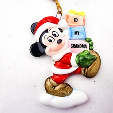 Vintage Disney Japan Christmas ornaments MICKEY MOUSE To My Grandma picture
