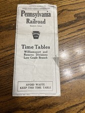 Antique Jan. 1919 Pennsylvania Railroad PA System Timetable Brochure  picture