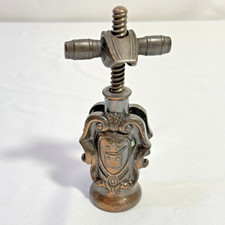 Vintage Fattoria Picedo Vini Pregiati Relief Bronze Corkscrew made in Italy picture