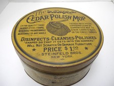 Vintage Original The Steinfeld Cedar Polish Mop Tin Steinfeld Bros. New York picture